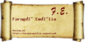 Faragó Emília névjegykártya