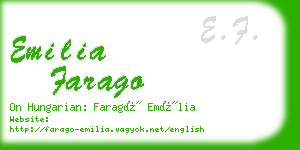 emilia farago business card