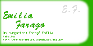 emilia farago business card
